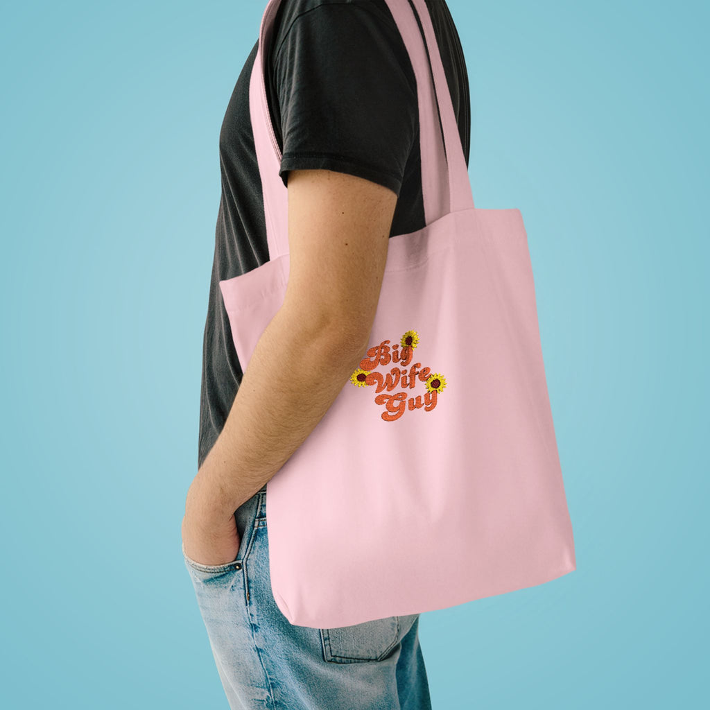 Tote Bag — "Wifey" Sunflower Script Cotton Tote