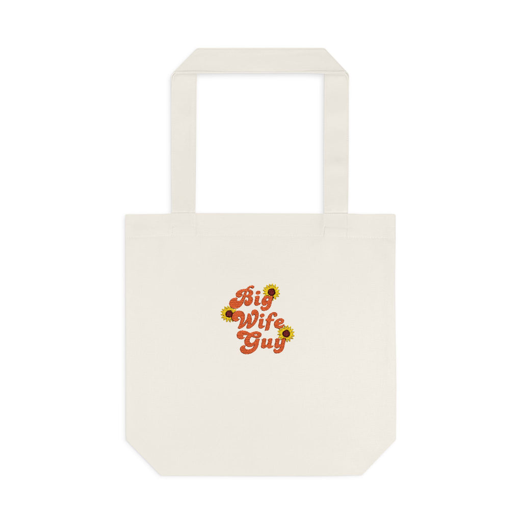 Tote Bag — "Wifey" Sunflower Script Cotton Tote